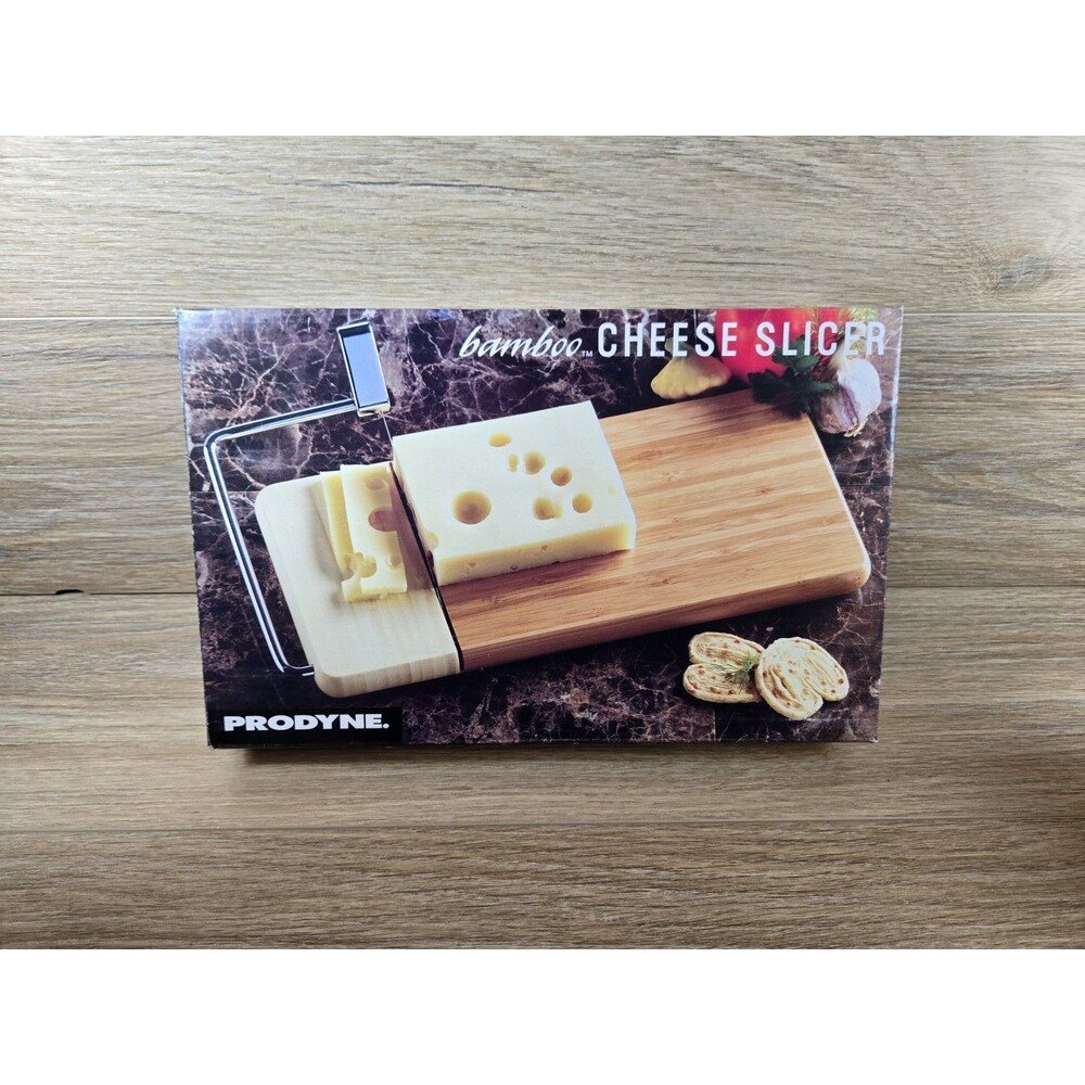 Prodyne Bamboo Cheese Slicer. Premium Quality Kitchen Tool. Stainless Steel Wire